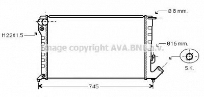 AVA QUALITY COOLING cn2153 -  Радиатор, охлаждение двигателя